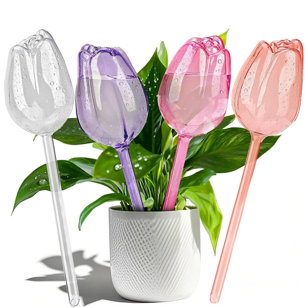 2/4pcs Tulip-Shaped Self-Watering Planters, Planter Inserts, Automatic Plant Watering Devices for Indoor Outdoor