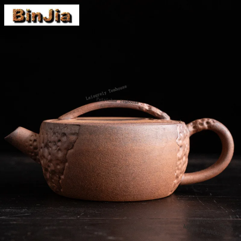 

120ml Big Caliber Coarse Pottery Teapot Antique Tea Infuser Pot Tea Maker Kettle with Strainer Drinkware Accessories Decoration