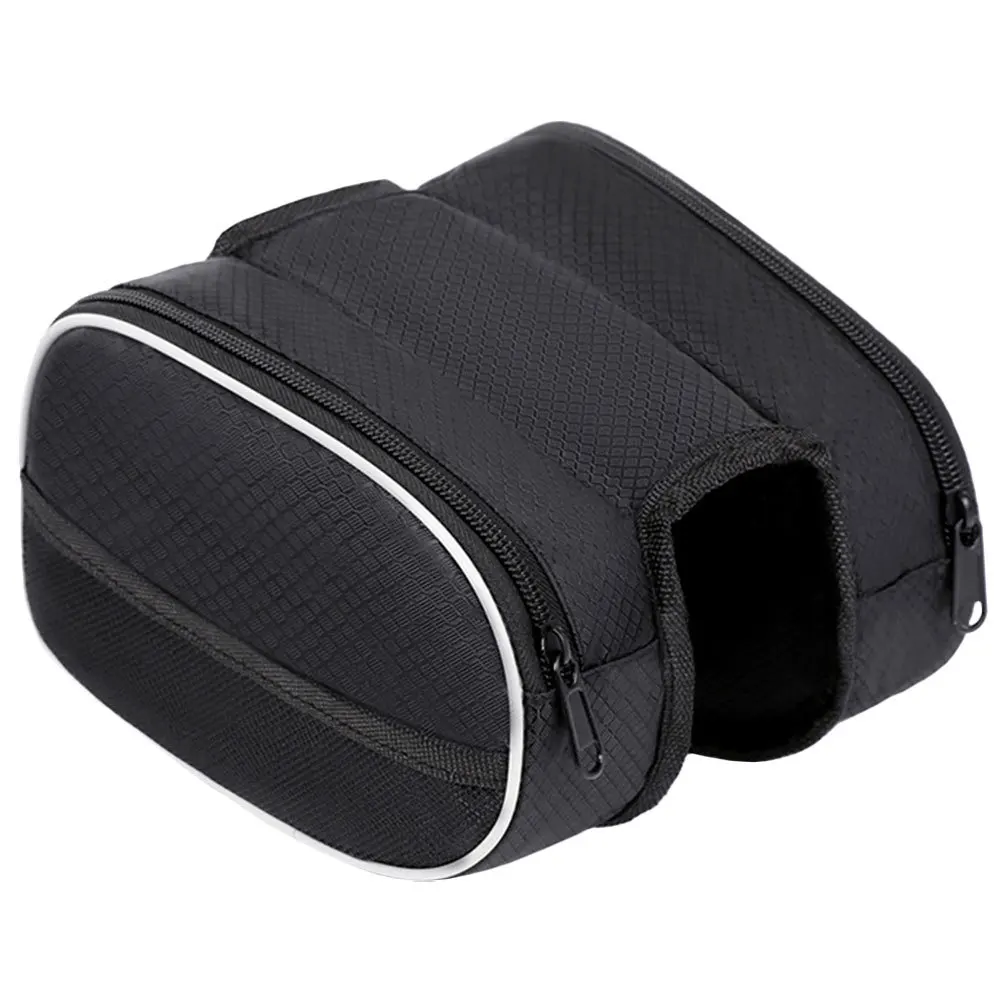 1 قطعة حقيبة إطار الدراجة الأمامية الدراجات حامل الهاتف الذكي مقاوم للماء المحمولة دراجة الحقيبة للهاتف محفظة مفاتيح أدوات في الهواء الطلق