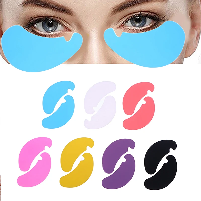 Coussinets réutilisables en silicone pour les yeux, extension de cils, patchs en hydrogel, outils de maquillage, 1 paire