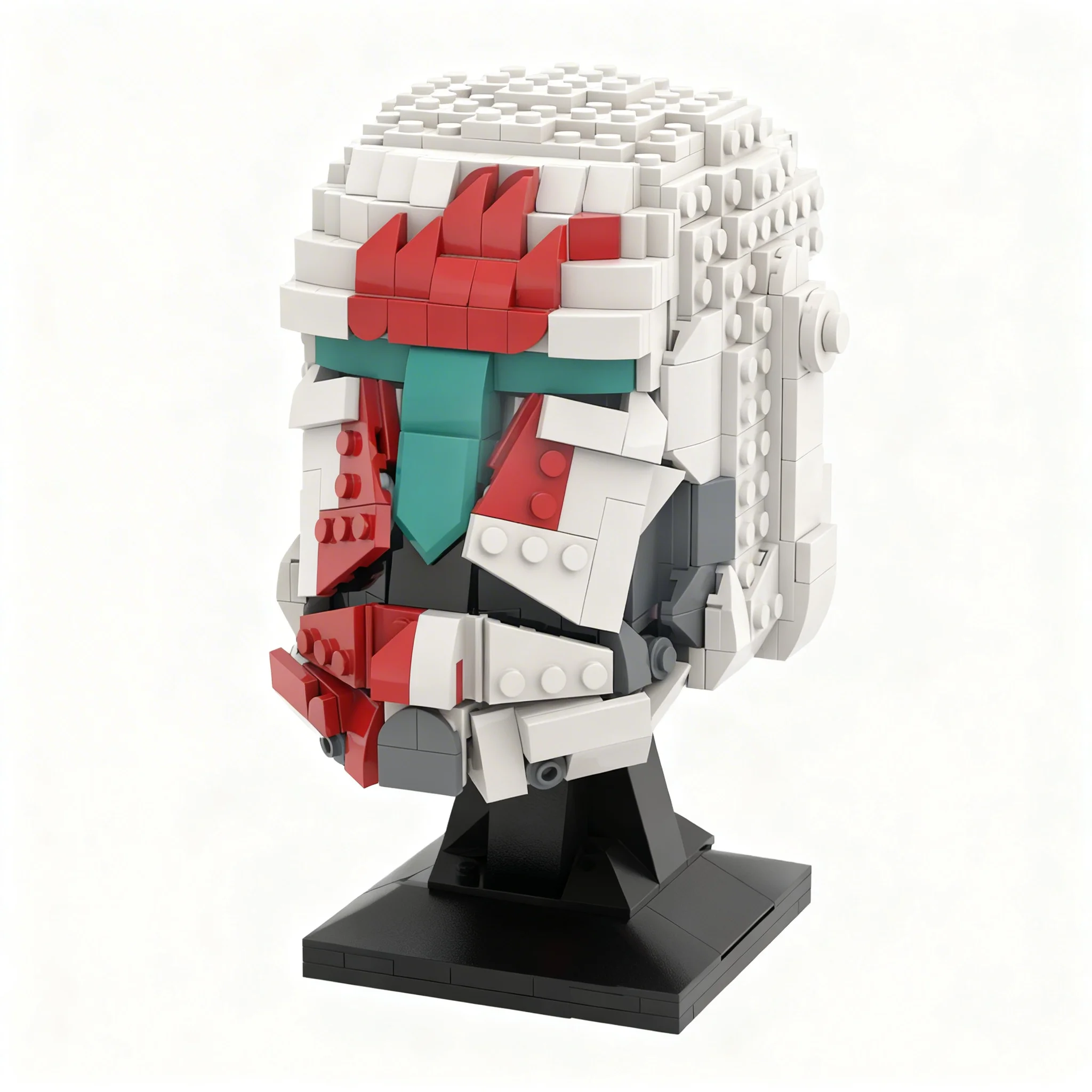 620PCS MOC Sci Fi Helmet Sculpture Model Interstellar Adventure Futuristic Creative Puzzle Blocks Showcase Decorative Toy Gift