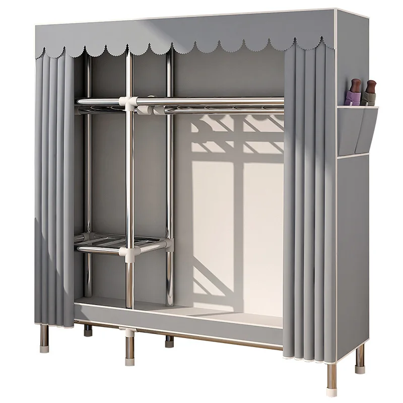 Easy Wardrobe Closet Durable Assembly Portable Clothes Closet for Home Bedroom Rental Storage Organizer Unit Simple Wardrobe image 6