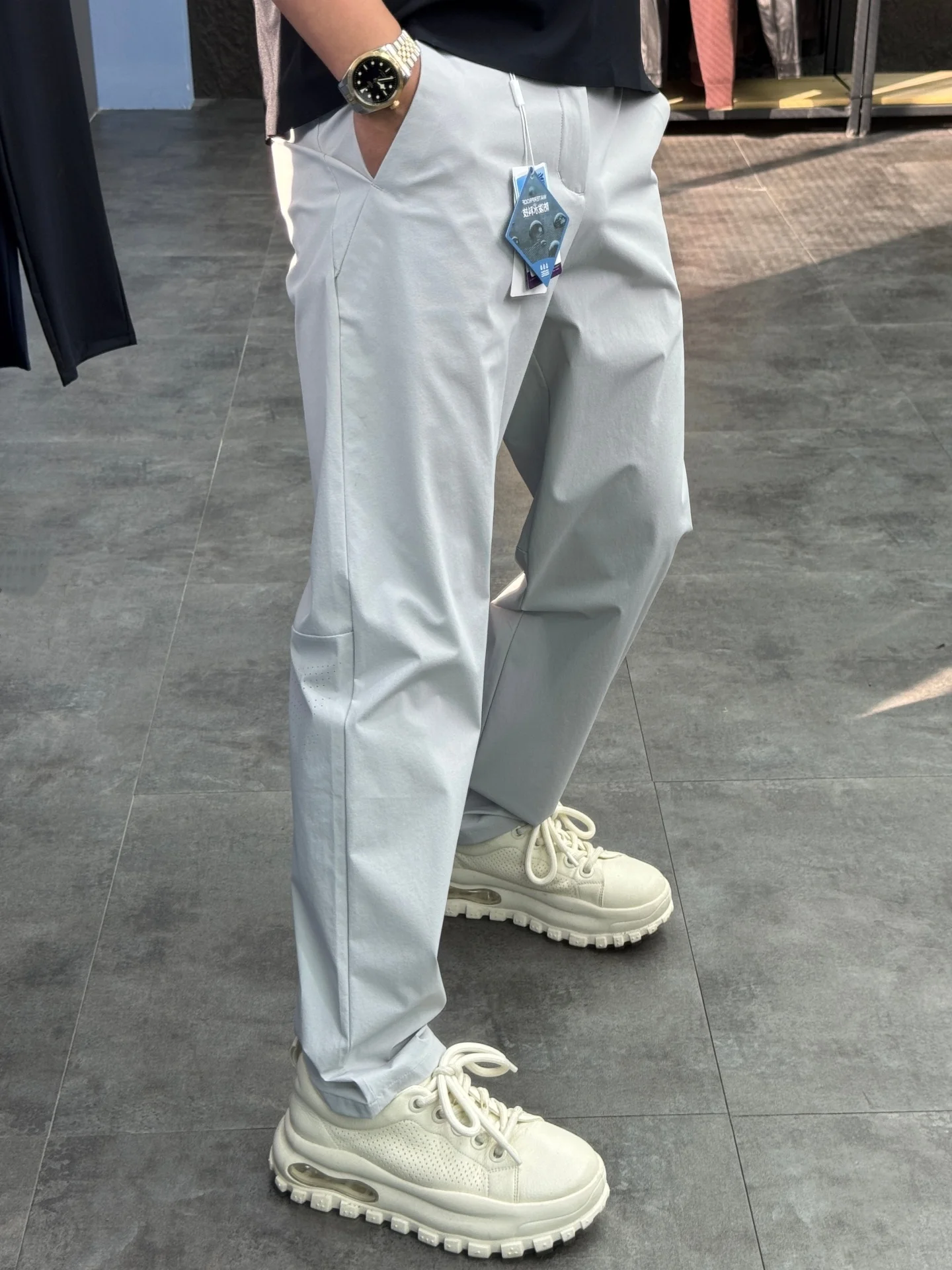 

Men's Golf Casual Pants Breathable Laser Perforated Thin Straight Leg Spring Summer Cool Feeling Comfortable Pampa& Brand