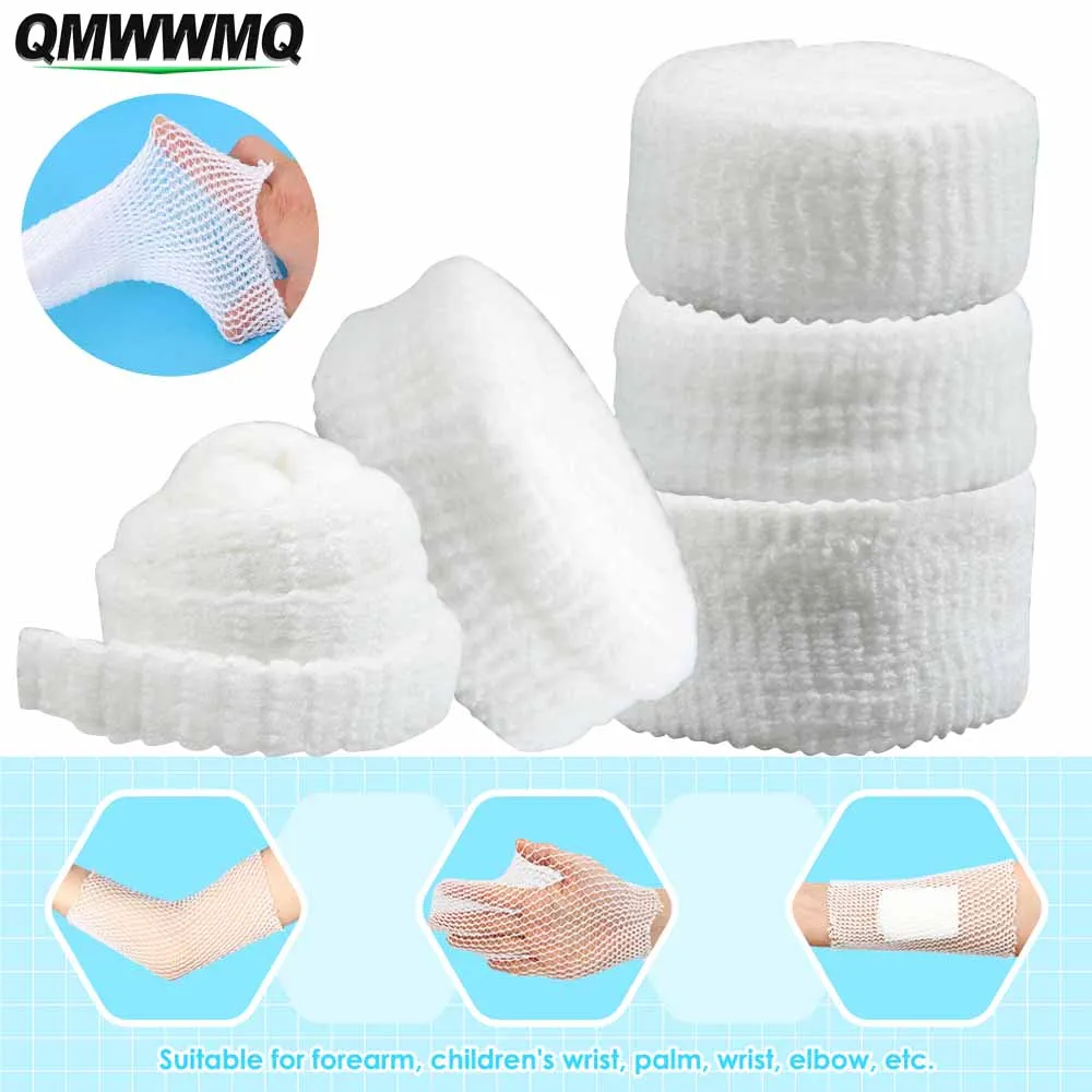 1 Roll Net Tubular Bandage Elastic Mesh Wound Dressing Tubing Gauze Breathable Bandage Fix Net Bandage for Wrist Forearm Elbow