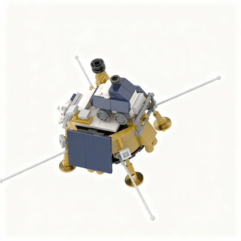 297pcs MOC Blue Ghost Lunar Lander Mission 3 Variant Rover Space Model Building Blocks Construction Toy Christmas Gift Creative