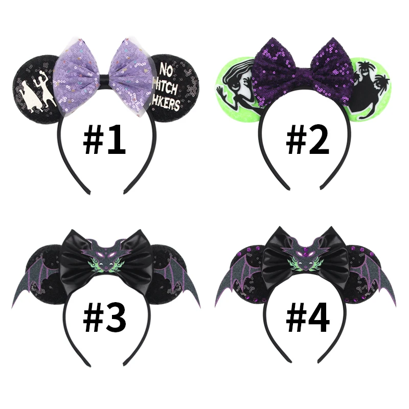 1 Buah Ikat Kepala Pribadi Halloween Elemen Kelelawar Ikat Kepala Pesta Bertema Liburan Busur Payet Hadiah Sempurna untuk Aksesori Rambut Anak Perempuan