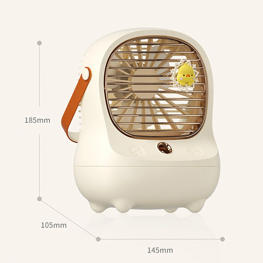 Беспроводной настольный распылитель с ручкой, перезаряжаемый настольный вентилятор с длительным сроком службы батареи для гостиной и офиса