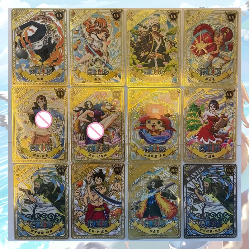 

Anime One Piece Metal Cards Nami Boa Hancock Nico Robin Roronoa Zoro Collectible Cards Christmas Birthday Gifts Children's Toys