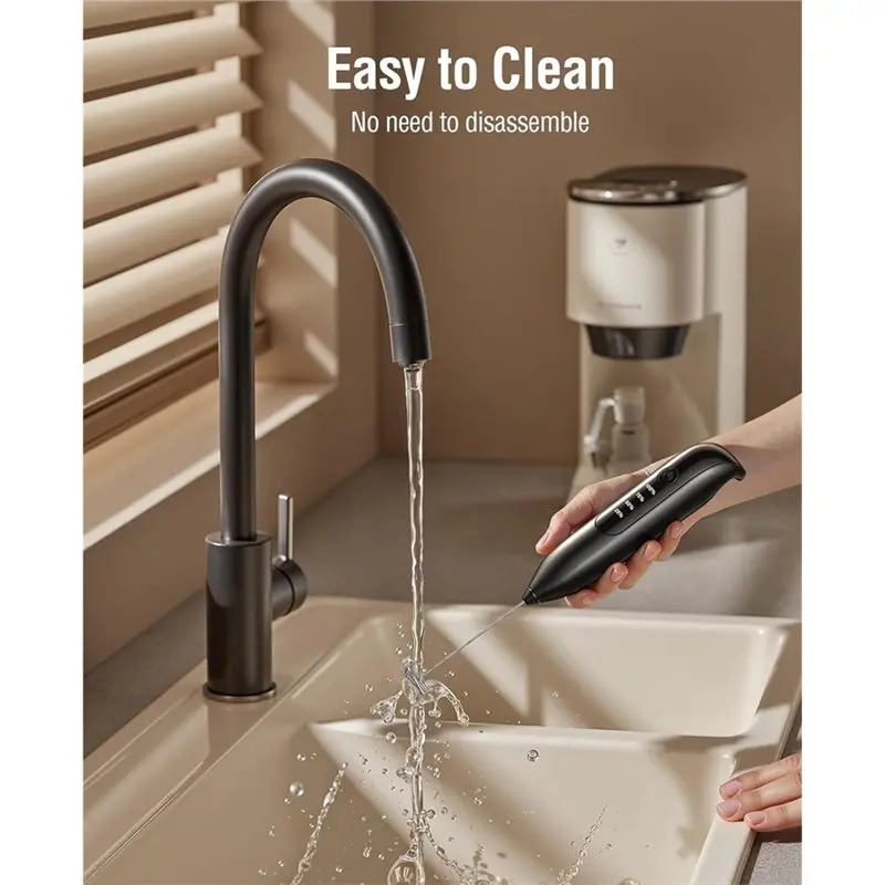 A74G-Миксер для пены, электрический для вспенивания молока, ручной миксер из нержавеющей стали со светодиодным цифровым дисплеем для молока, кофе, капучино