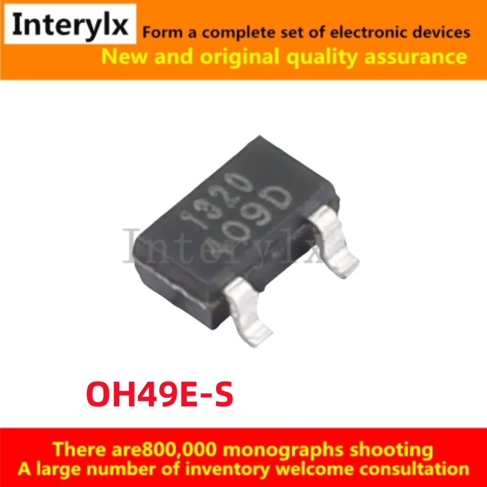 10Pcs/Lot OH49E-S silk screen printed 1320 OH49E SS49E 49E SOT-23 TO-92 chip linear hall T