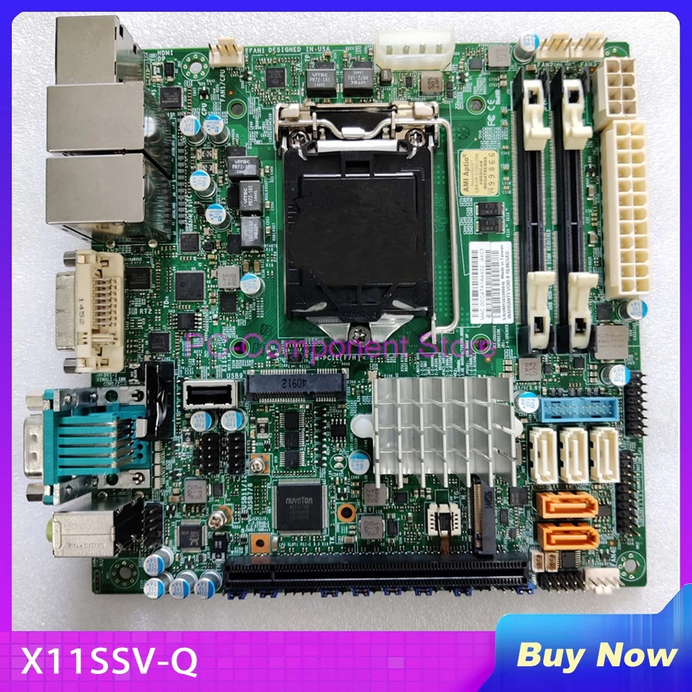 For SuperMicro Server Motherboard Single-Channel LGA1151 Q170 Mini-ITX Small Board X11SSV-Q