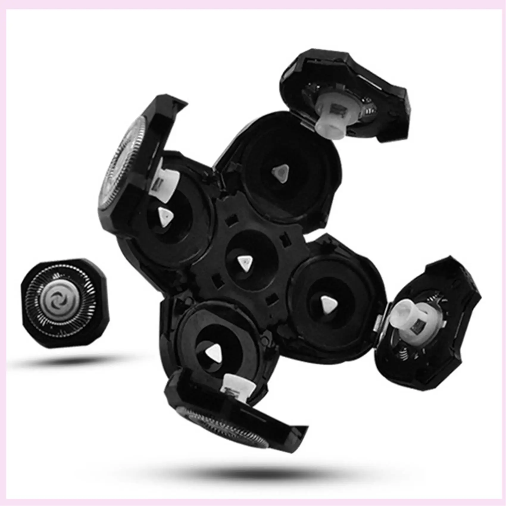 B25B 2 сменных бритвенных головок, электробритва, независимая плавающая головка, водонепроницаемое лезвие из нержавеющей стали