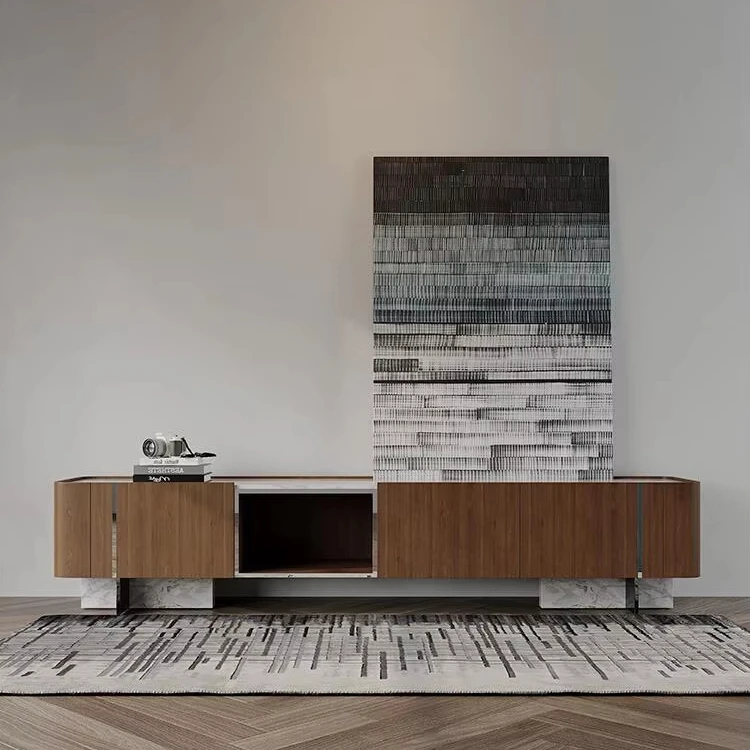 

# Modern Lightweight Luxury High-end Marble Solid Wood Cutlery Cabinet Modern Minimalist Restaurant Sideboards Storage