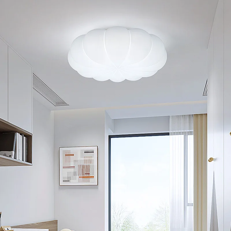 Imagem -05 - Nórdico Led Rodada Luz de Teto Lâmpada do Teto do Quarto Estilo Flor Quarto Branco Lâmpada de Decoração Iluminação Interior 220v