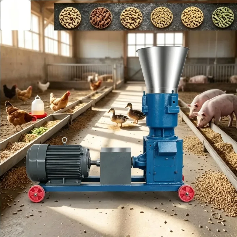 Animal Feed Pellet Making Machine Cow Sheep Fish Chicken Poultry Feed Processing Equipment Feed Granulator Pelletizer 200kgs/h