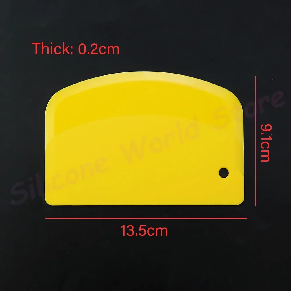 Polychrome Plastic Scraper Cake Cream Scraper Flour Dough Cutting Knife Intestine Powder Scraper Kitchen DIY Tools Baking Tools