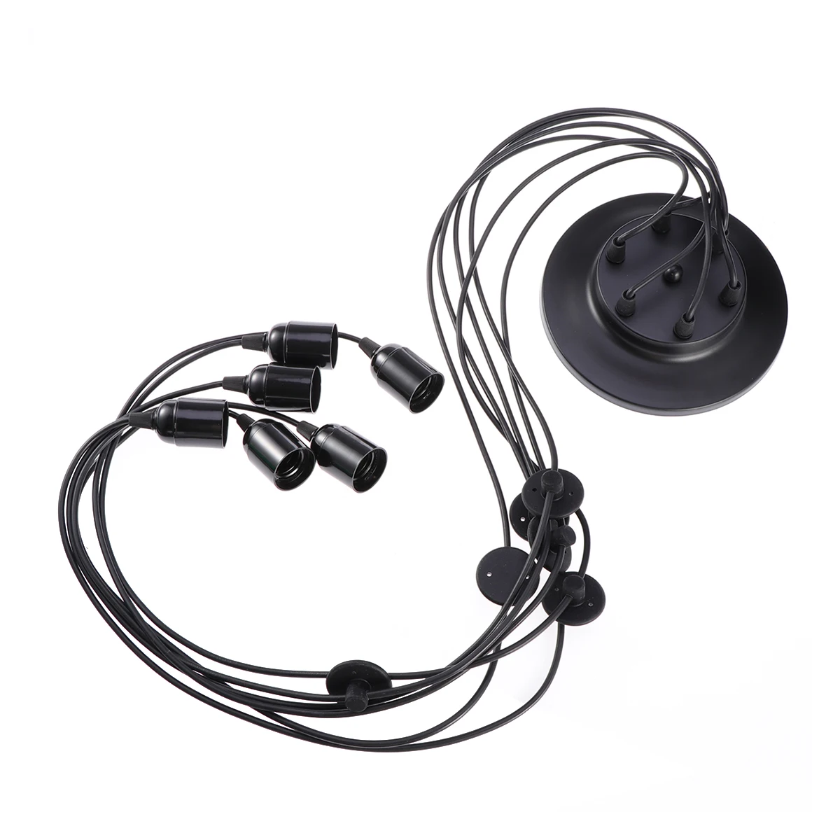 

Подвесные светильники, винтажная промышленная люстра, черный потолочный светильник, модный креативный светильник-паук, решение для освещения столовой