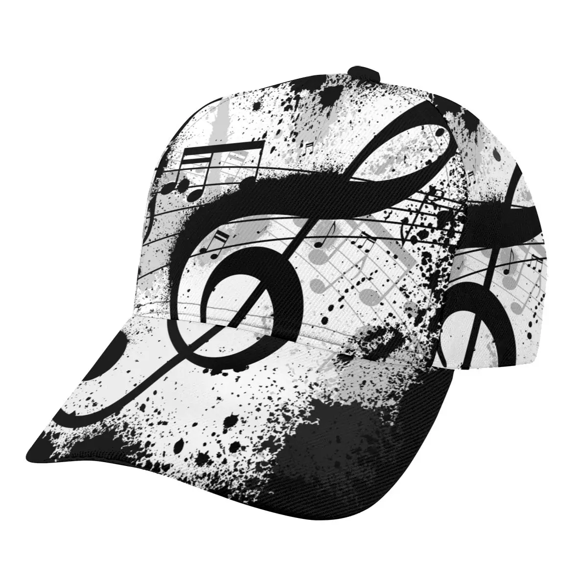 Black Music Note Abstract Baseball Cap Fishing Caps Outdoor Hunting Hiking Hat