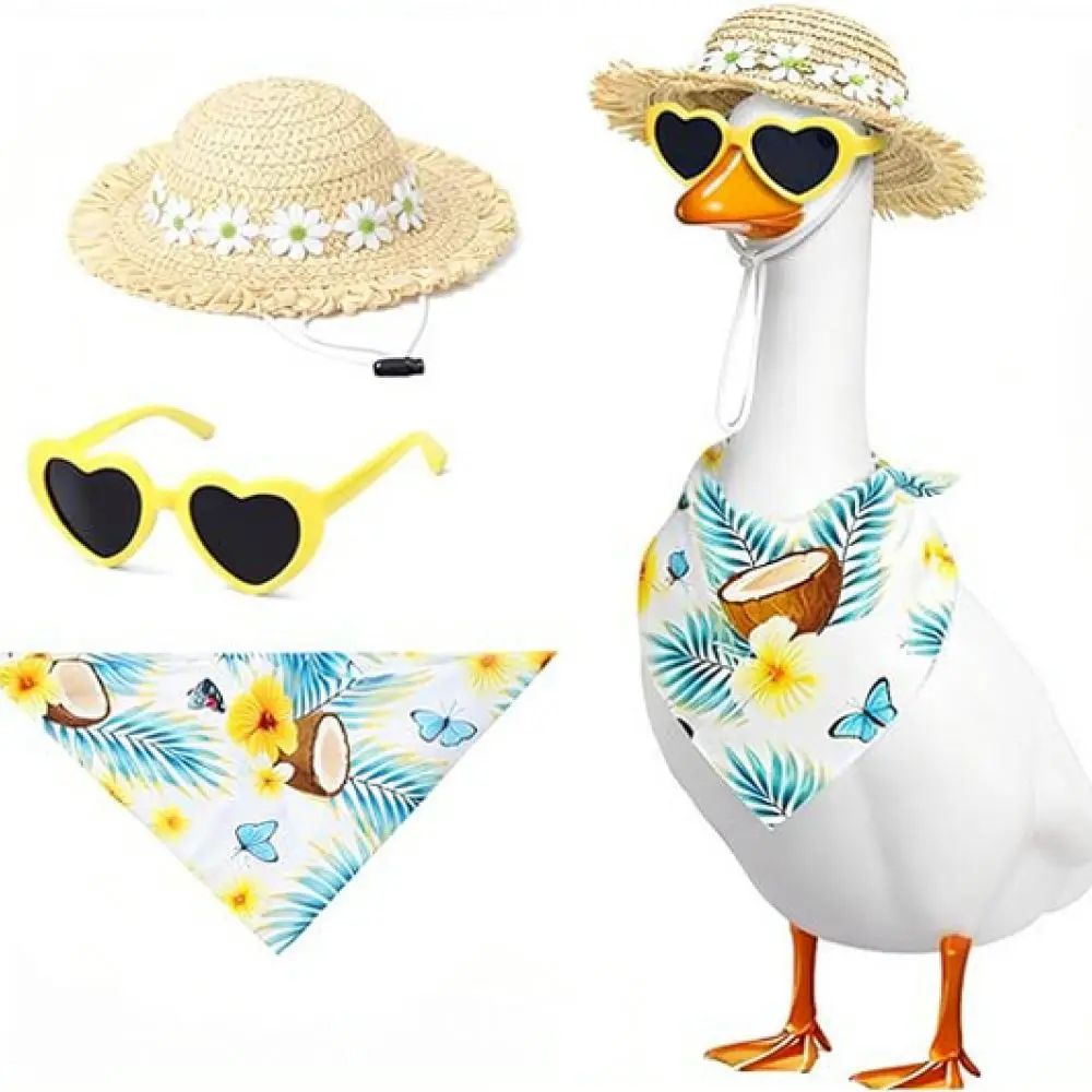 Tropical Beach Style Porch Goose Clothing For 23 Inch Lawn Ornament Outdoor Garden Patio Decoration Dress Up Outfit