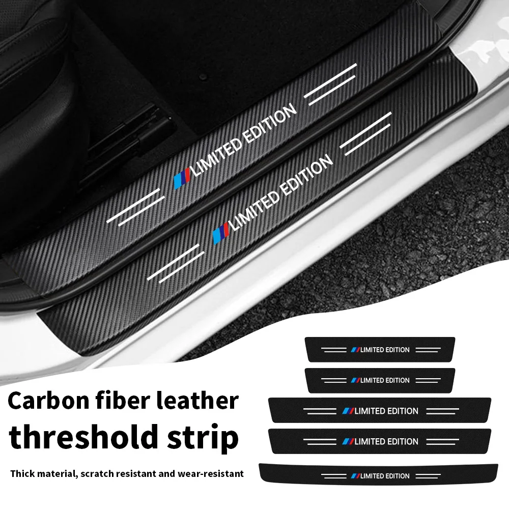 Limited Edition Three-Color Car Door Sill Strips Creative Modification Cute Girl Car Door Step Pads Anti-Scratch Protective Strips