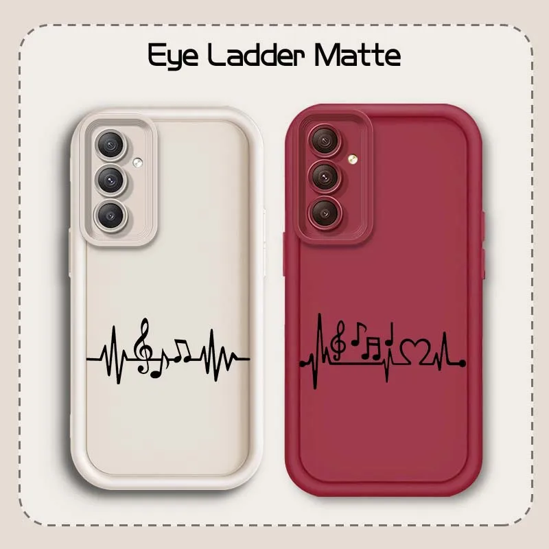 

Cool Line Music Popular Phone Case For Samsung A71 A52 A51 A34 A33 A22 A16 A15 A13 A04 A06 Note 20 Ultra 5G Eye Ladder