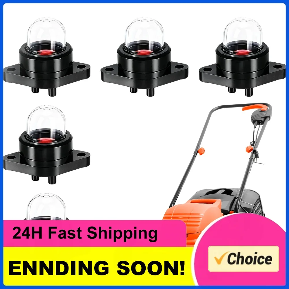 5 Pack Carburetor Primer Pump for McCulloch Partner 335/435/440 Chainsaws Fuel Primer Pump for Lawn Mower and Small Engine Tools