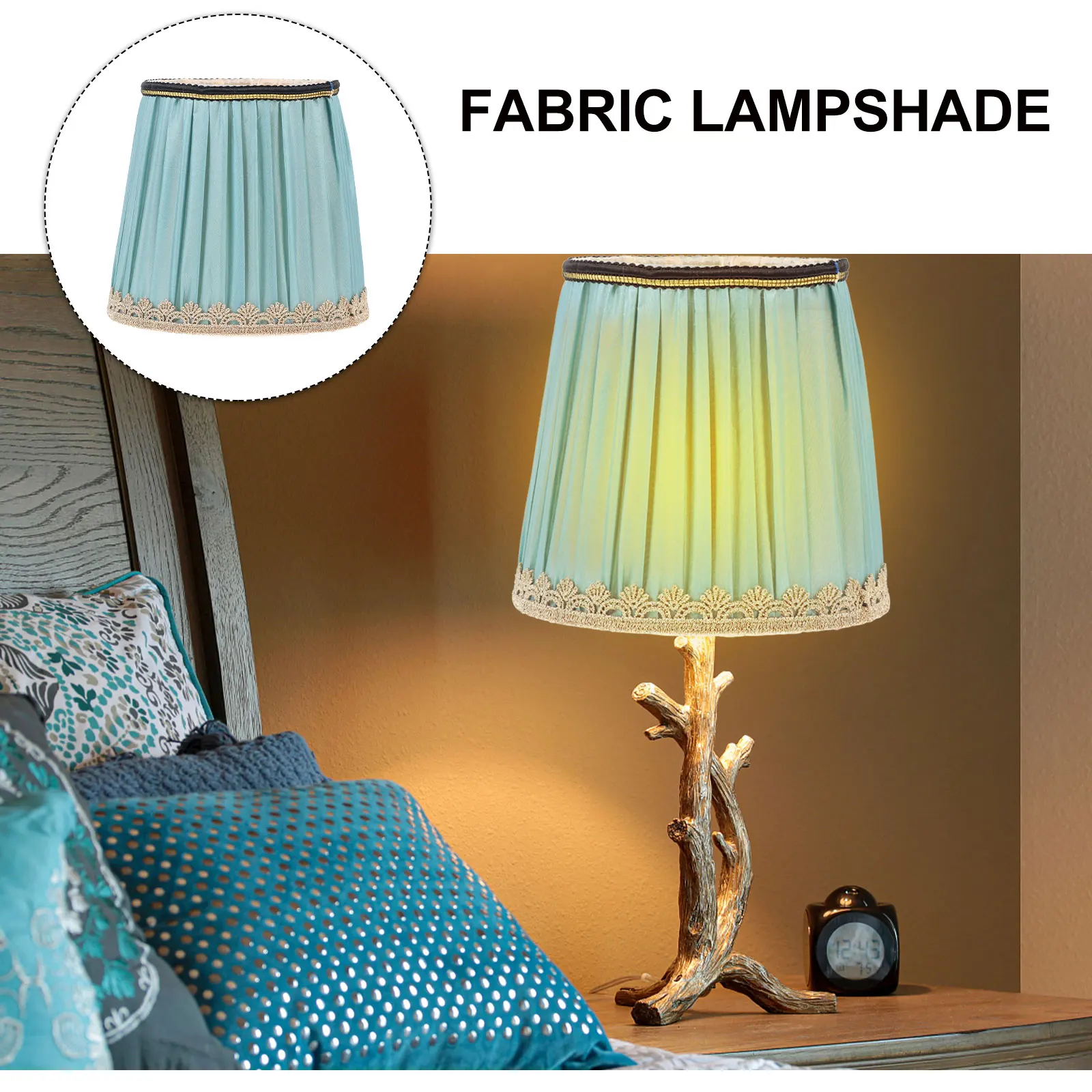 

1Pcs Cloth Lampshade Practical Ceiling Wall Hanging Lamp Cover Decorative Lamp Chimney for Home Living Bedroom Study