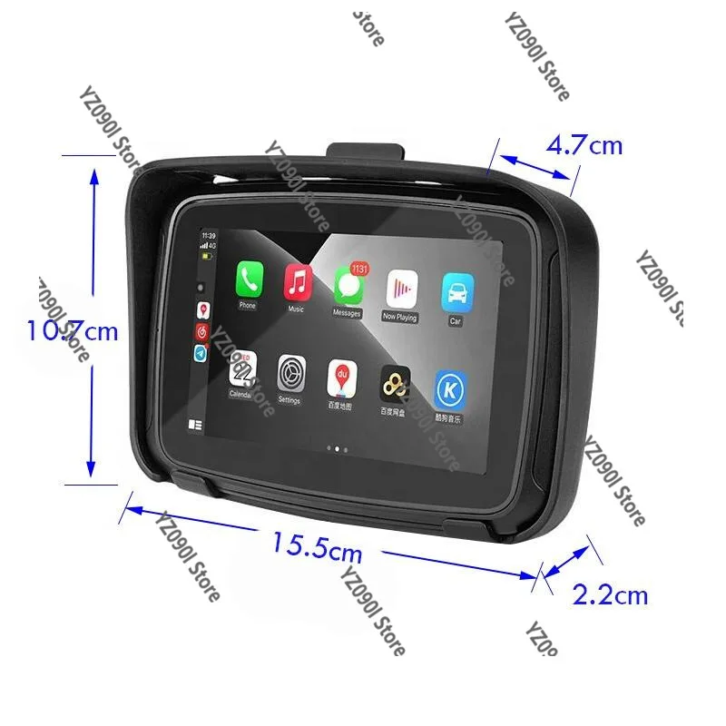 

5 Inch Outdoor Motorbike GPS Navigator Multifunctional DVR Recording Bluetooth Carplay Screen