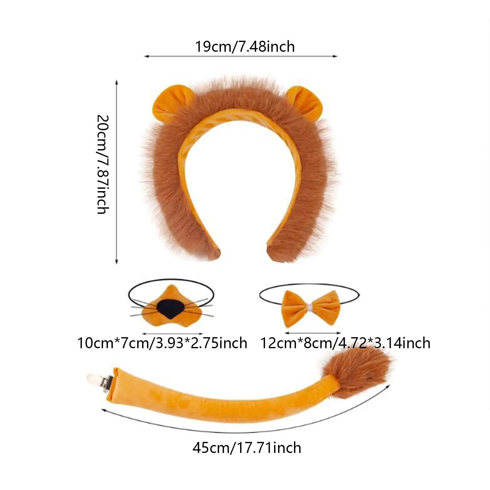 Halloween Animal Costume Set Headdress Lovely Hair Hoop Fancy Kit Accessories