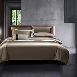 100% Mulberry Silk Duvet Cover Both Sides 22 Momme Nature Silk Bedding set Comfy Soft 1Duvet cover 1bed sheet 2 pillowcases