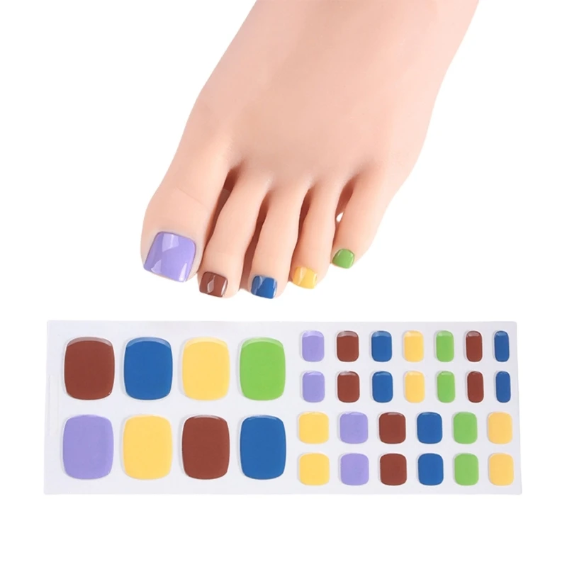 Eye Catching Gold Glitter Gel Toe Stickers No Bake Required Pedicure Tool Dropship