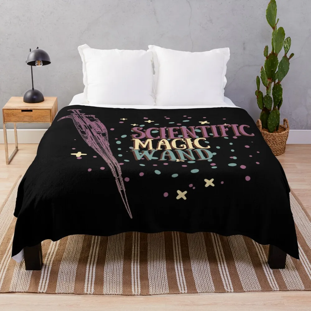 

Scientific Magic Wand – Funny Lab Throw Blanket Summer Beddings Bed covers Flannel Flannels Blankets