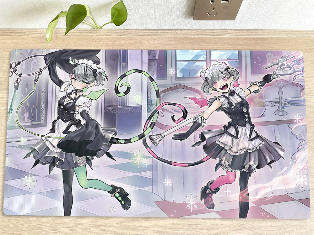 YuGiOh Playmat Labrynth Servant Arianne & Arianna TCG CCG Mat Trading Card Game Mat Table Desk Mouse Pad Gaming Play Mat 60x35cm