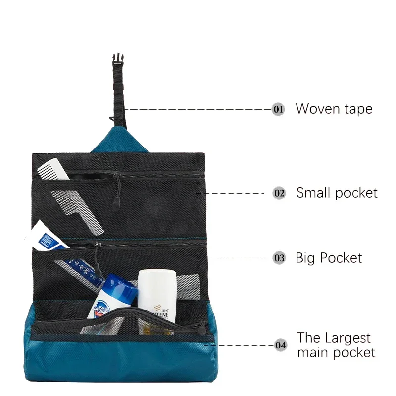 Waterproof Foldable Outdoor Camping Storage Bag Portable Traveling Toiletry Bag