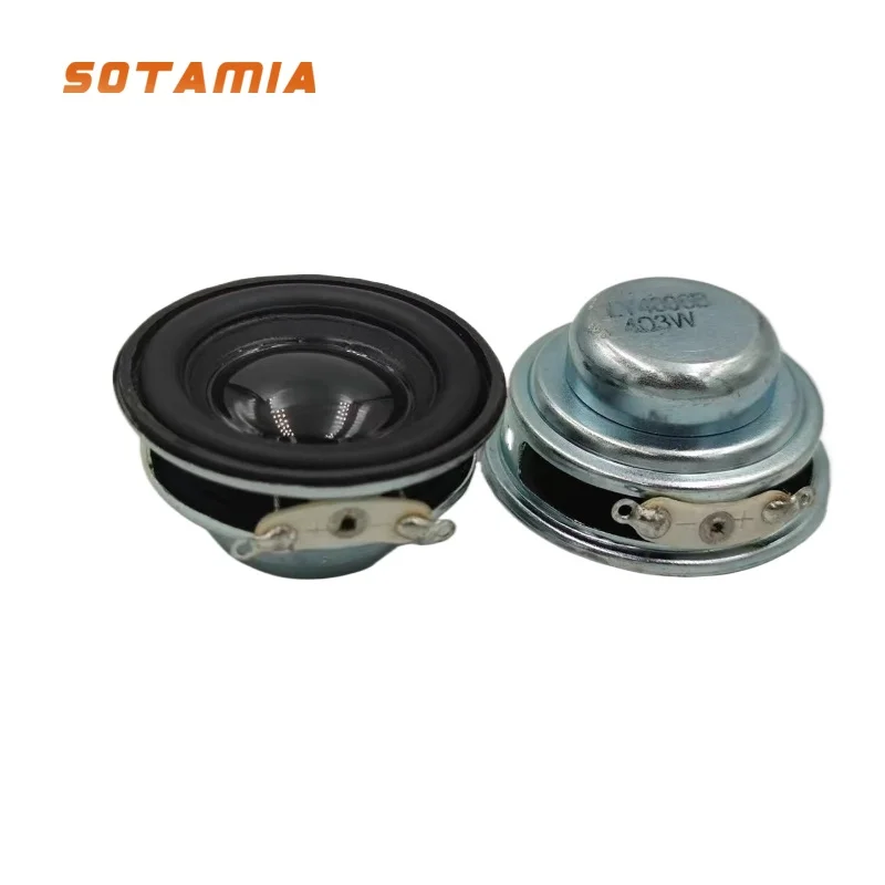 Sotamia 2 pçs 40mm mini alto-falante 4 ohm 3w 16 núcleo gama completa áudio amplificador de som alto-falante redondo do teatro em casa do lado do plutônio alto-falante