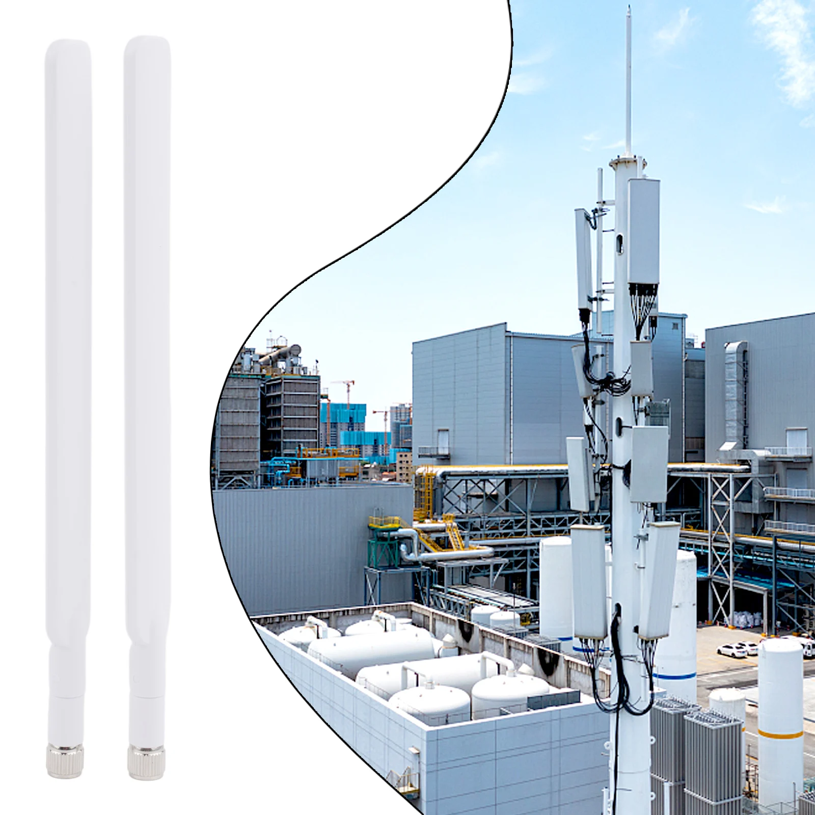 4G LTE Antenna 4g Sma External Antenna Outdoor Vertical -40℃ To +80℃ 190mm 2pcs 5dBi 698-2700MHz For B593 B880