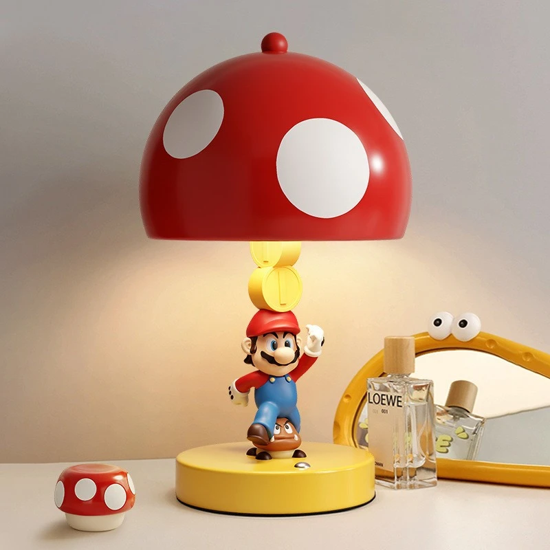

Mario mushroom lamp high value children's bedroom bedside atmosphere table lamp night light creative desktop decoration ornament