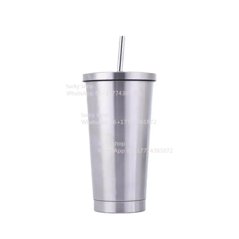 Lucky Grocery StoreSummer Cold Drink, Coffee, Straw Cup, New Stainless Steel1105340095 Store