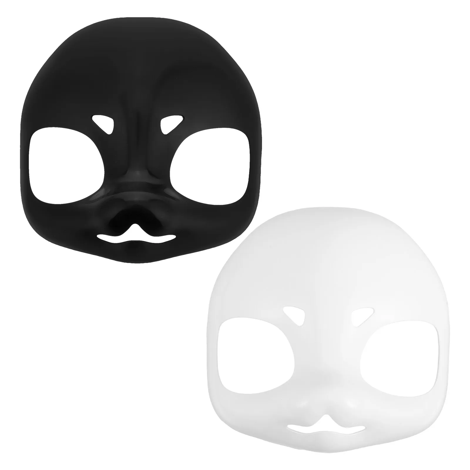 

2 шт. Белые неокрашенные заготовки масок-черепов животных, основа для фурсьюта, аксессуар для косплея, Хэллоуина, вечеринок, меховая маска