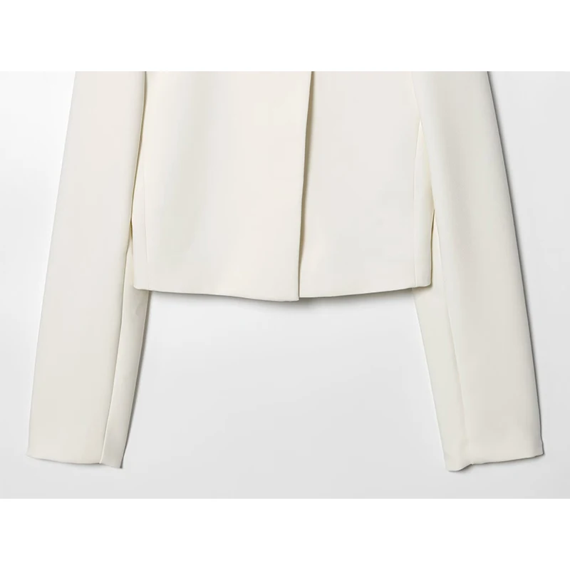 Yenkye 2025 feminino botão frontal manga longa elegante blazer colheita high street chique senhora casaco outono topos