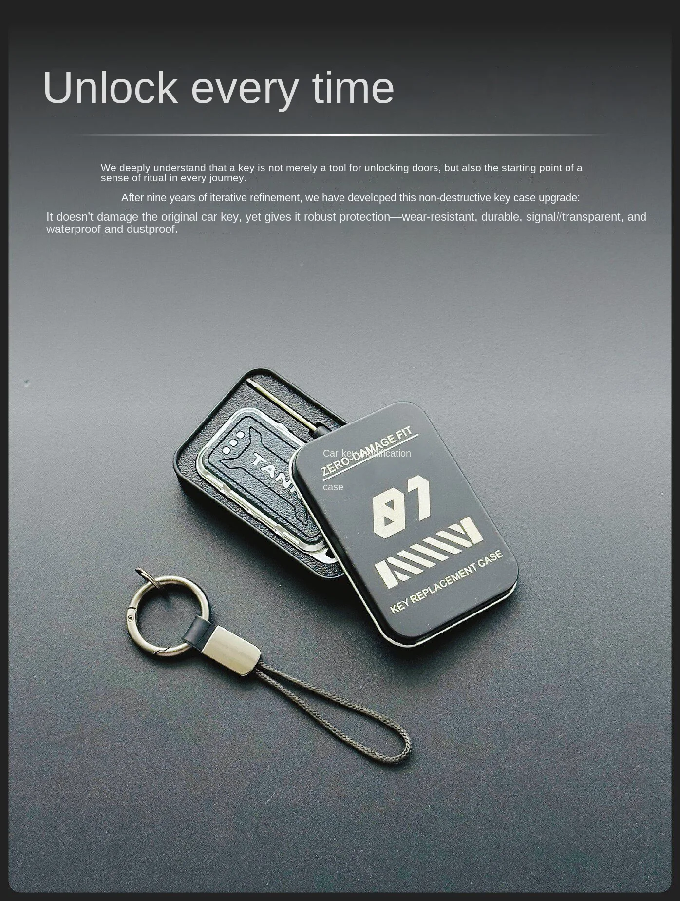 For Tank 300/400/500/700 Car Metal Modified Shell Key Non Destructive Replacement Protective Cover
