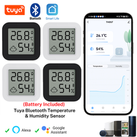 Tuya Smart Temperature Humidity Sensor APP Mini LCD Diaplay Bluetooth-Compatible Remote Monitoring Home Automation Support Alexa