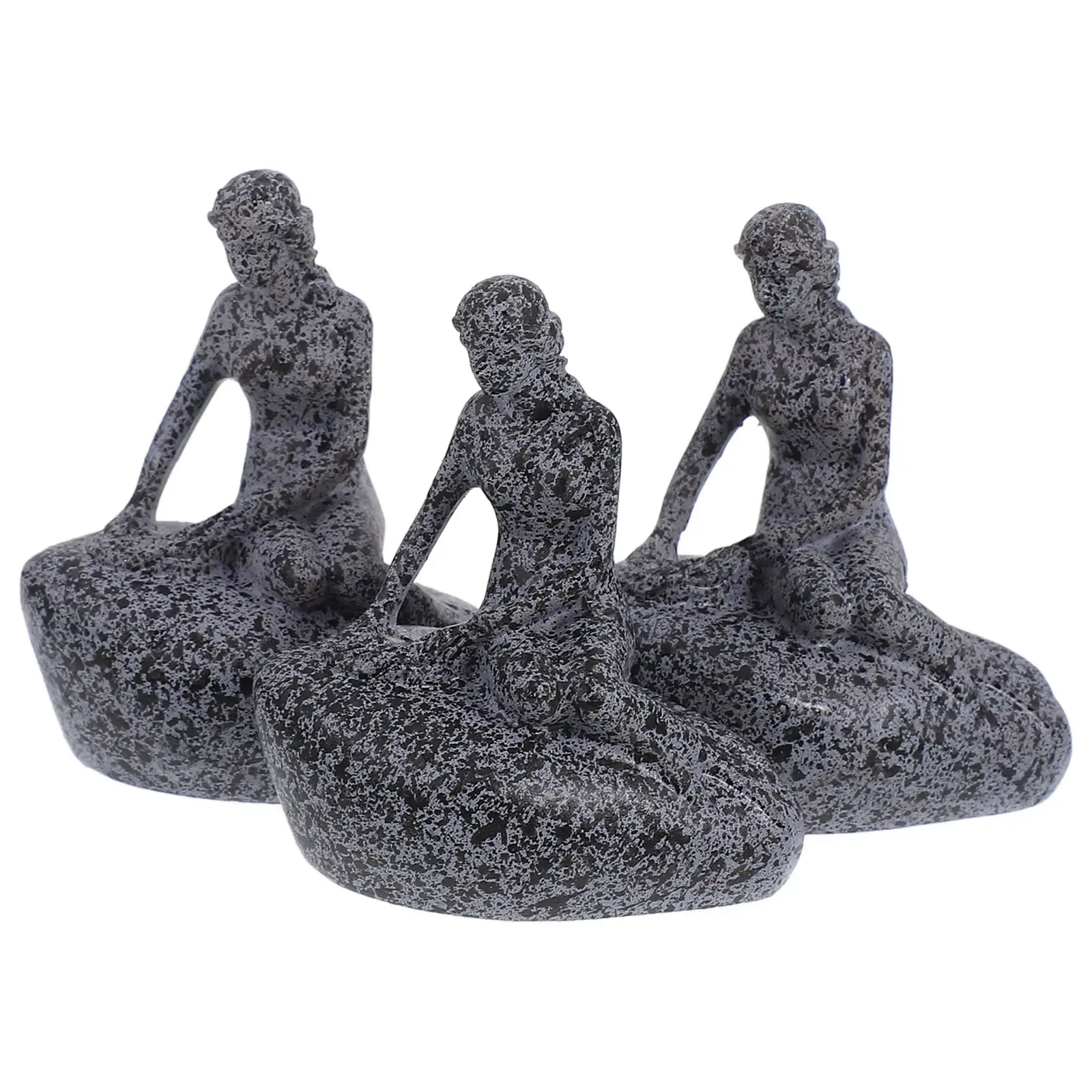 

3 Pcs Mermaid Sculpture Mini Resin Figurines Cute Dragons Statue Home Decor Garden Accessories Tabletop Ornament Fish Tanks
