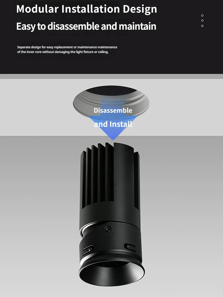Led Spotlights Embedded Borderless Spot Light Small Body COB Ceiling Lamp Recessed Frameless Foco For Indoor Home Room Lighting