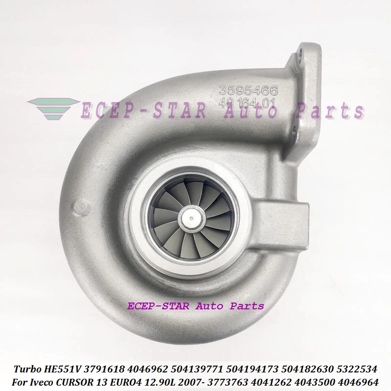 

Турбо HE551V 3773763 3791618 4046962 05042692300 для Iveco CURSOR 13 EURO 4 4041262 504182630 05042692290 504139771 504194173