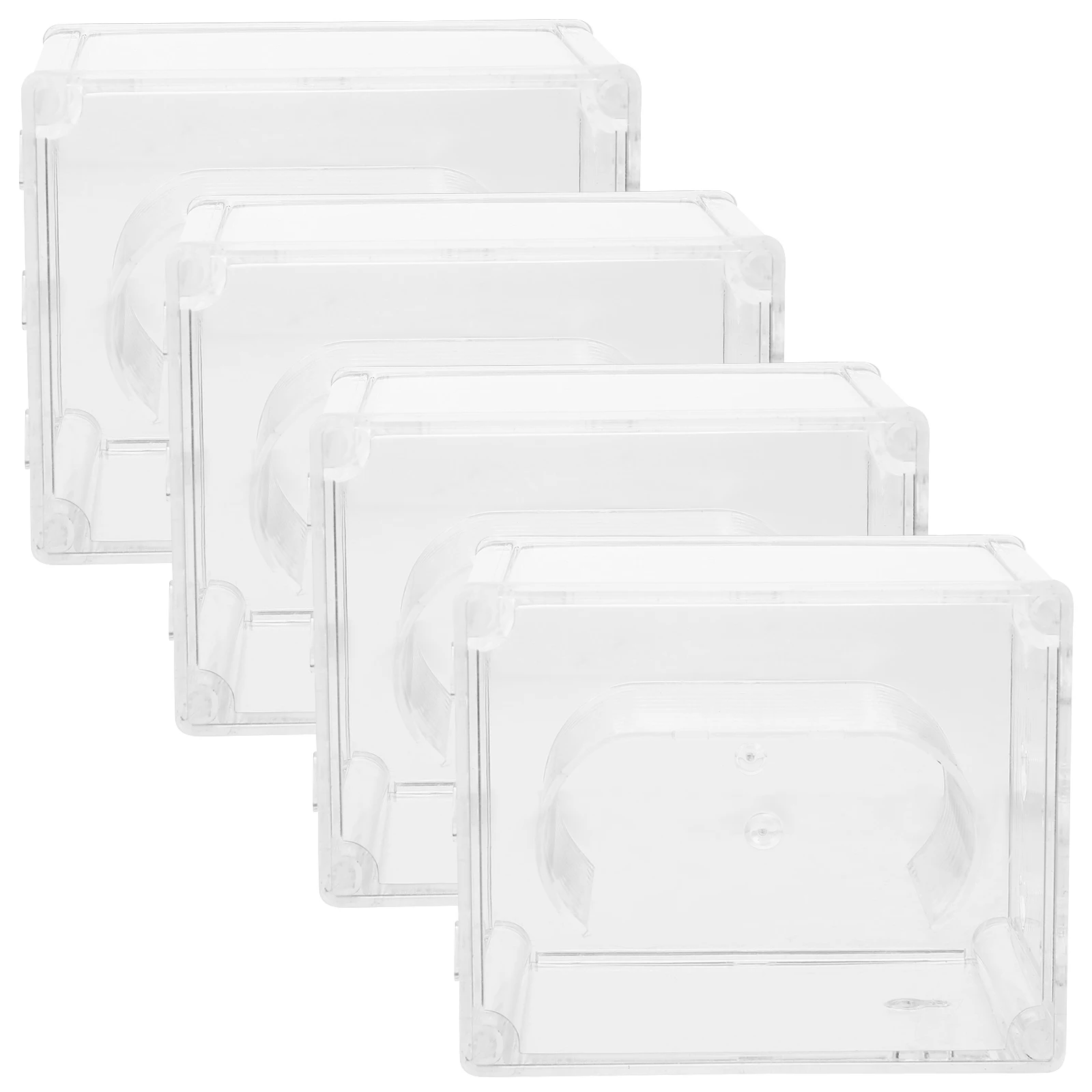 

4Pcs Watch Box Transparent Stylish Watch Case Organizer for Travel Home Display Storage Men Jewelry Box Organizer