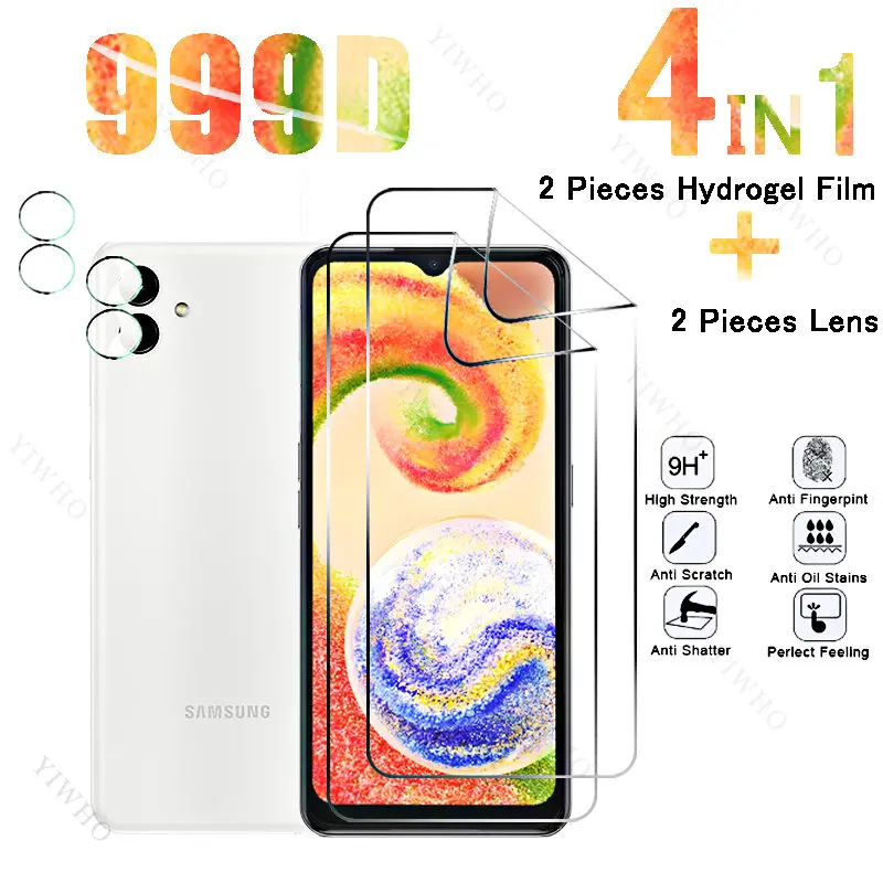 6 in1 Full Cover Front Hydro gel Film für Samsung Galaxy A04 Sicherheits Displays chutz folie für Samsung ein 04 SM-A045F 6.5 "Kamera objektiv HD