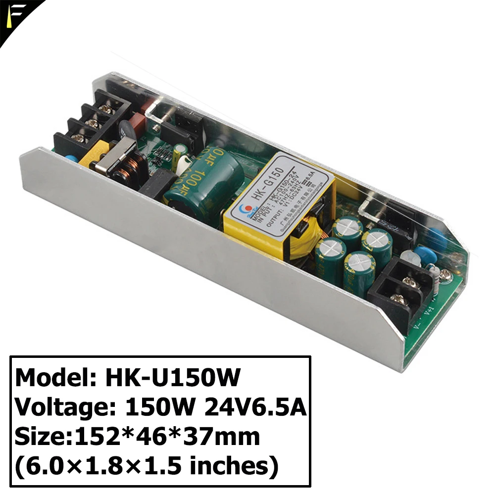 Spare Parts 150W 24V 6.5A Power Supply for DMX 512 LED Linear Wall Washer & Color-Changing Light in Corridors