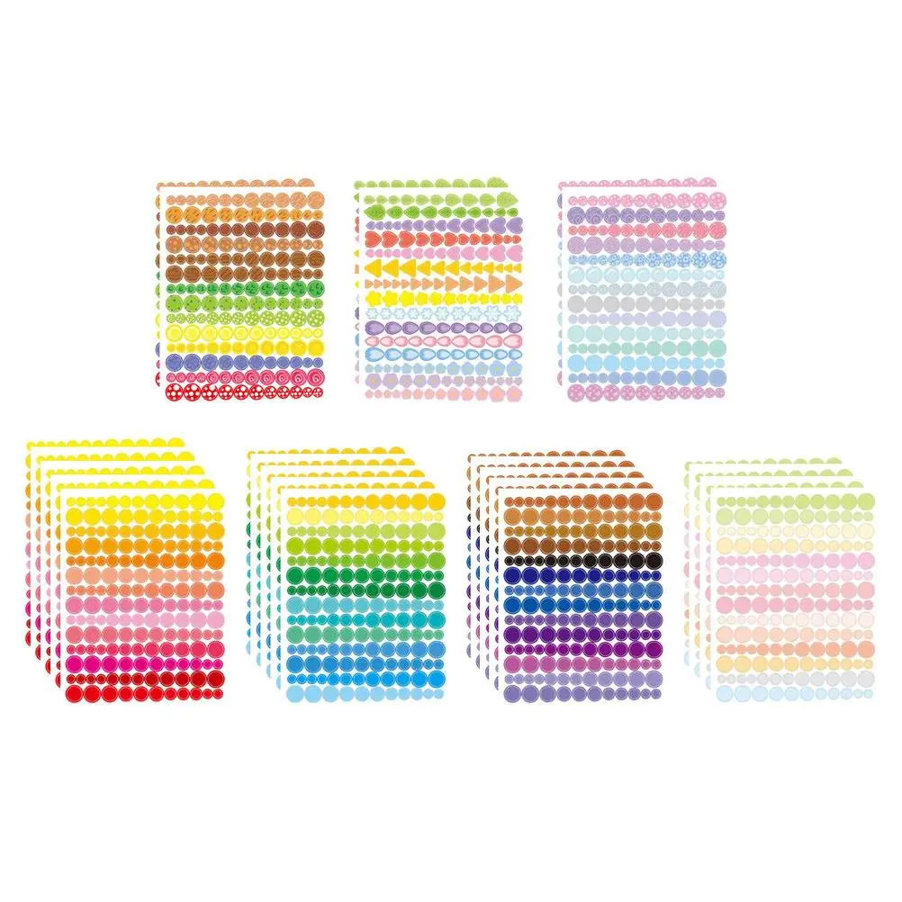 

Colorful Dot Stickers 1 Book 25 Sheets Circle Labels Craft Supplies Decorative Adhesive Round Stationery Kids Arts