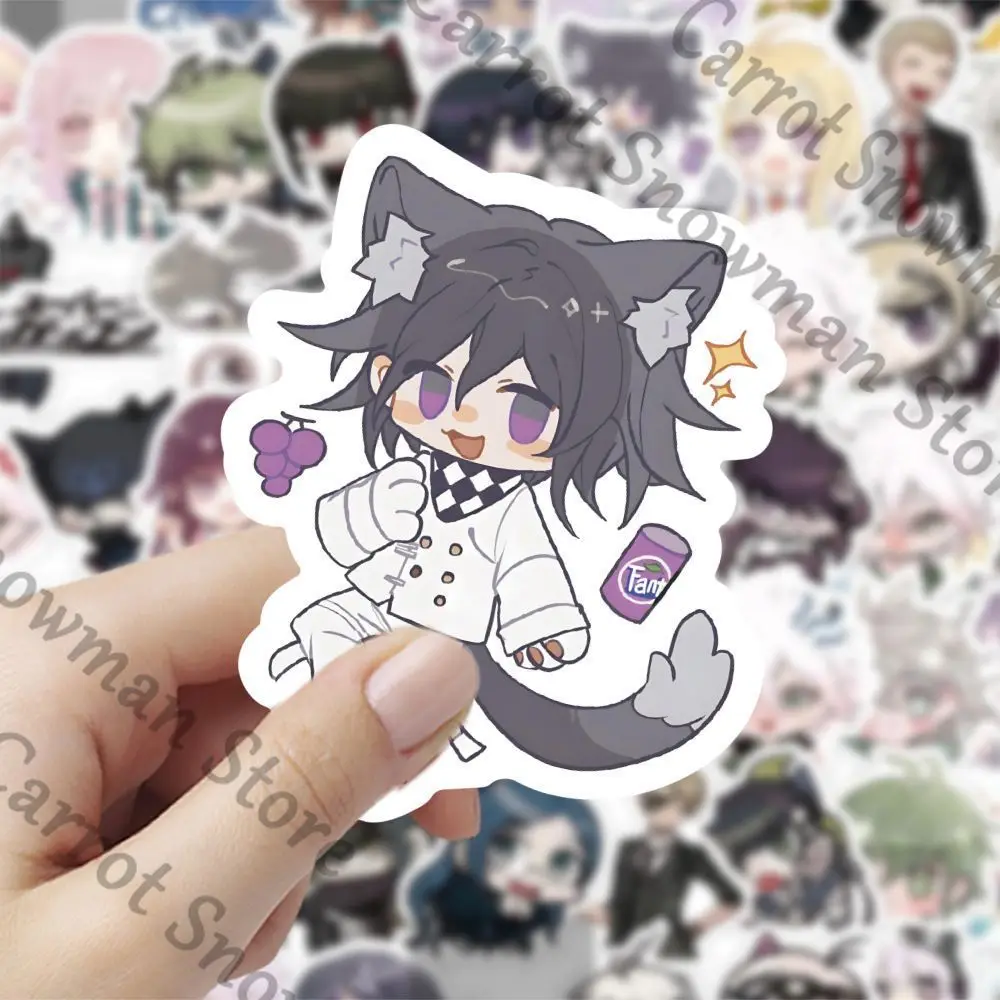 Danganronpa 120 ملصق عنصر رباعي Q-لطيف Naegi Makoto تعبير صغير ambitus ملصق يدوي الصنع الديكور هدية صغيرة